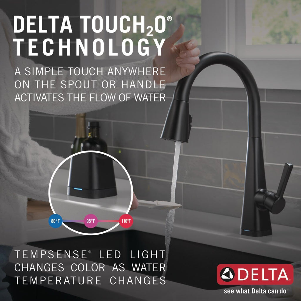 Faucet Lenta Matte Black Kitchen Faucet Touch, Soap Dispenser Included, Kitchen Sink Faucet, Kitchen Faucet Black
