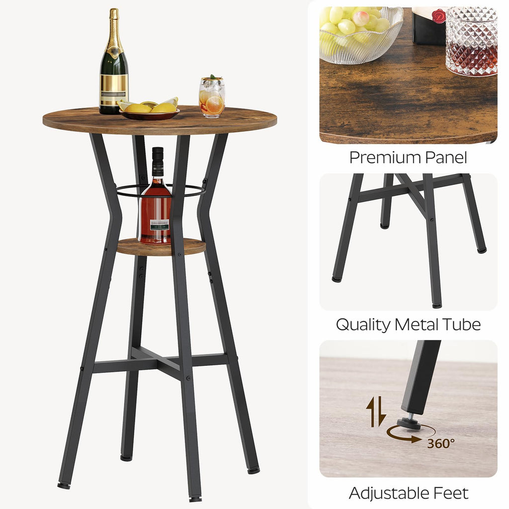 Bar Table, 2-Tier Round High Top Table, Pub Table, Home Bar Counter Height Tables, Bistro Tables, Meeting Room, Pub