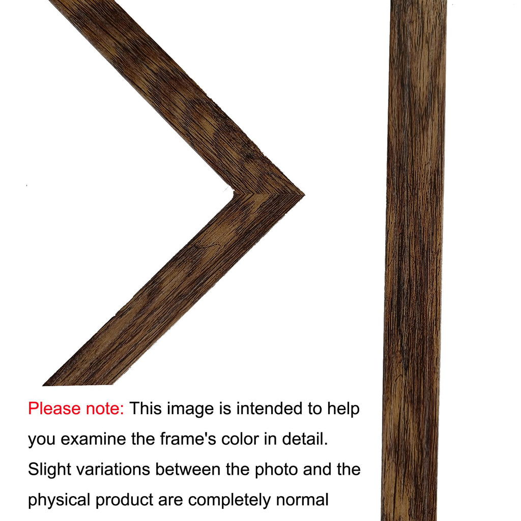 16x20 Picture Frame Rustic Brown, Poster Frame Display Prints 11x14 with Mat or 16x20 Without Mat, 4PCS