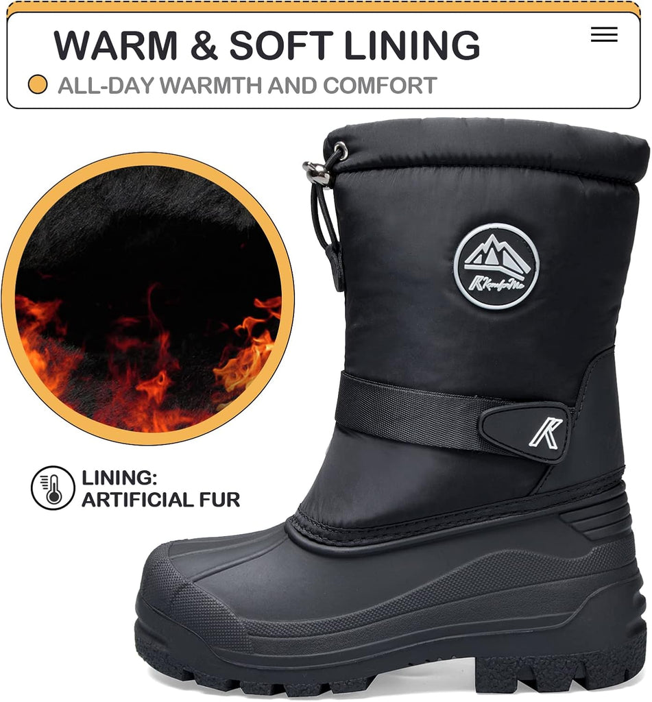 Kids Insulated Waterproof Anti-slip Winter Warm Snow Boots