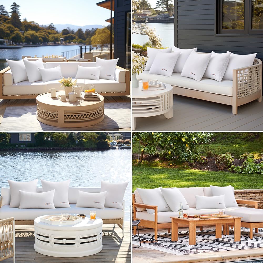 12x20 Inch Outdoor Waterproof Throw Pillow Inserts - Set of 2