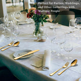 60-Pcs Gold Silverware Set - Stainless Steel Flatware Cutlery Set Service for 20