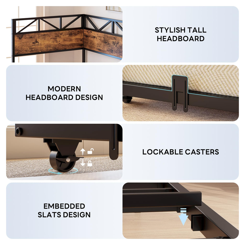 Twin Daybed with Trundle, Sofa Bed with Charging Station