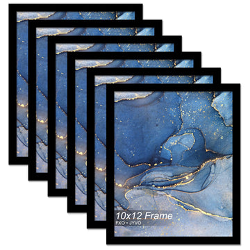10x12 Picture Frame Set of 6 for Photo Poster Horizontally/Vertically