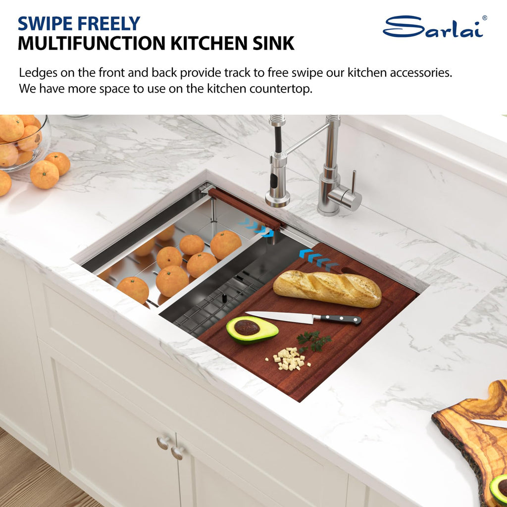 27 Inch Kitchen Sink Undermount 27"x19" Undermount Sink Workstation