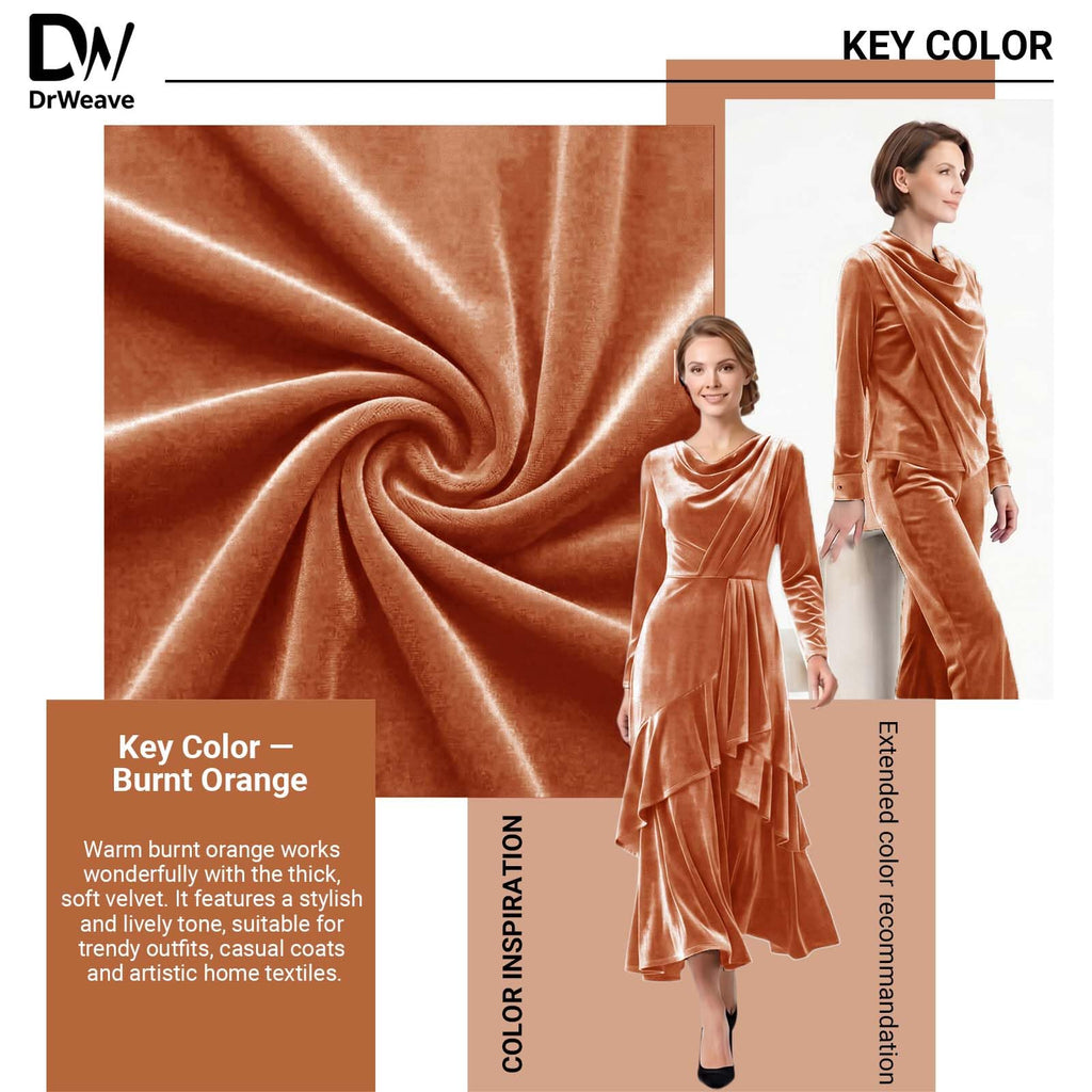 Fabric by the Yard Burnt Orange 60 Inch Wide 1 Yard