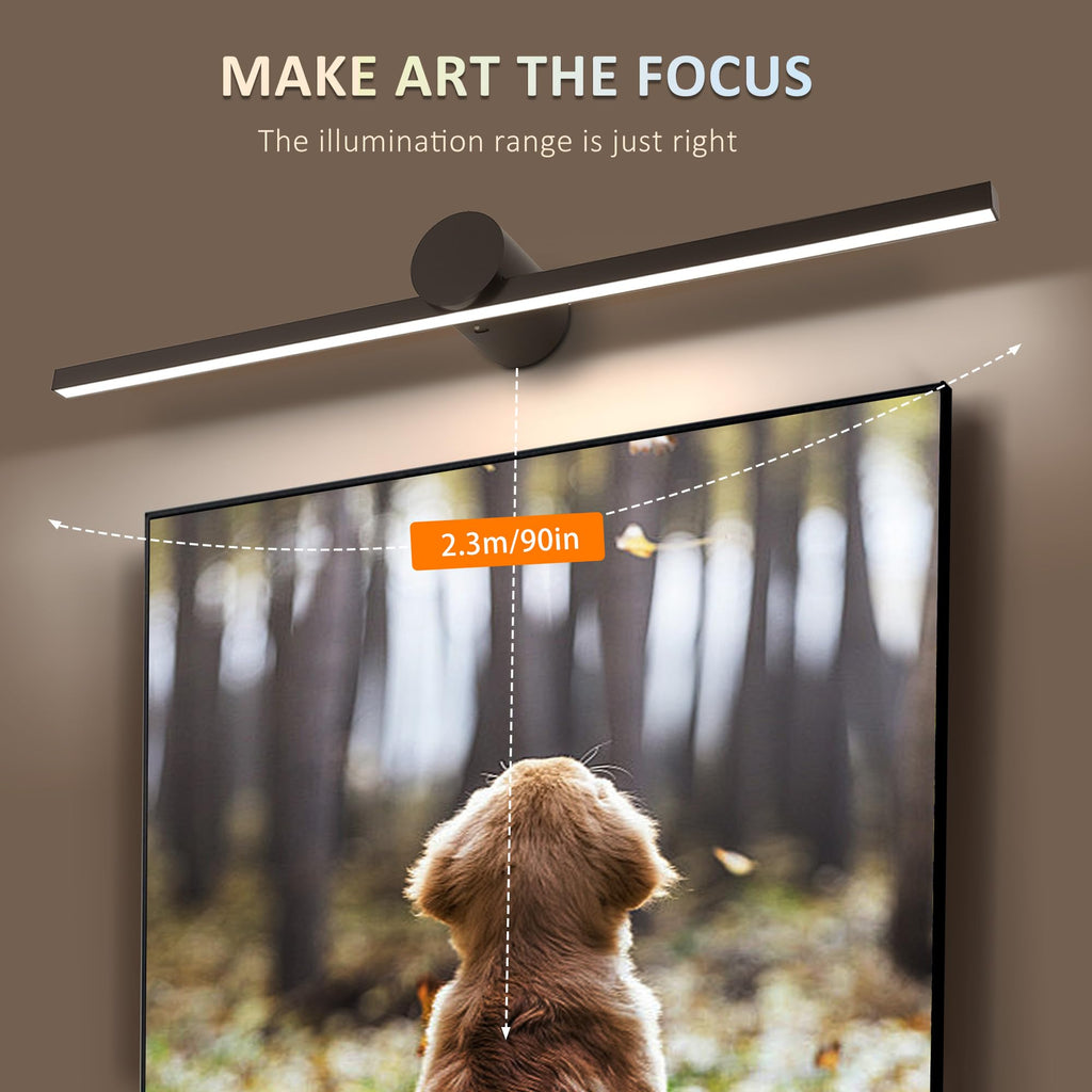 Battery Operated Picture Light for wall with Remote,Minimalism Wireless Dimmable Art Lights for Paintings