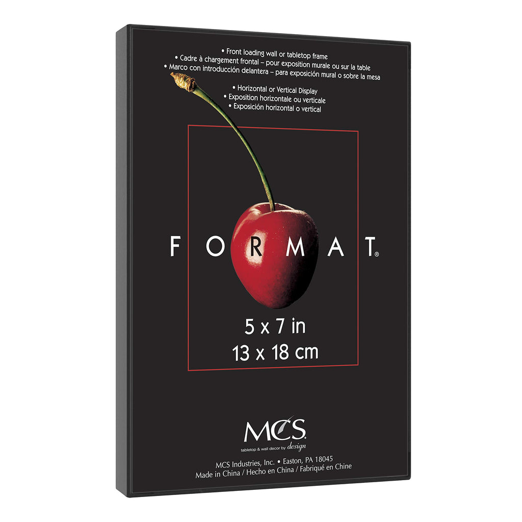 Format Picture Frame, 5x7, Black, Tabletop Easel, 12-Pack