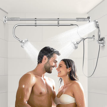 Tandem Shower, Dual Shower Heads for Couples with Handheld head