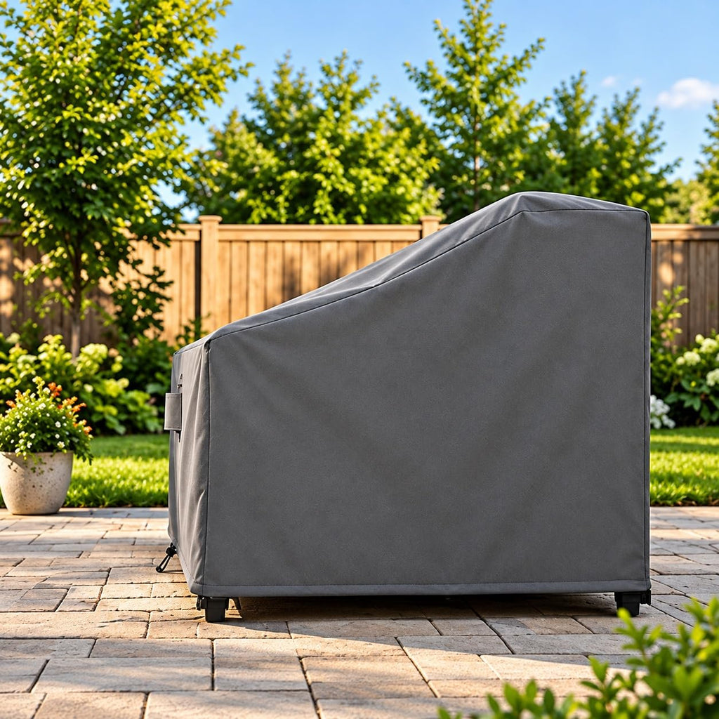 Outdoor Loveseat Cover Waterproof, 2-Seater Patio Couch and Sofa Cover with Air Vents and Leg Straps - 58" W x 31" D