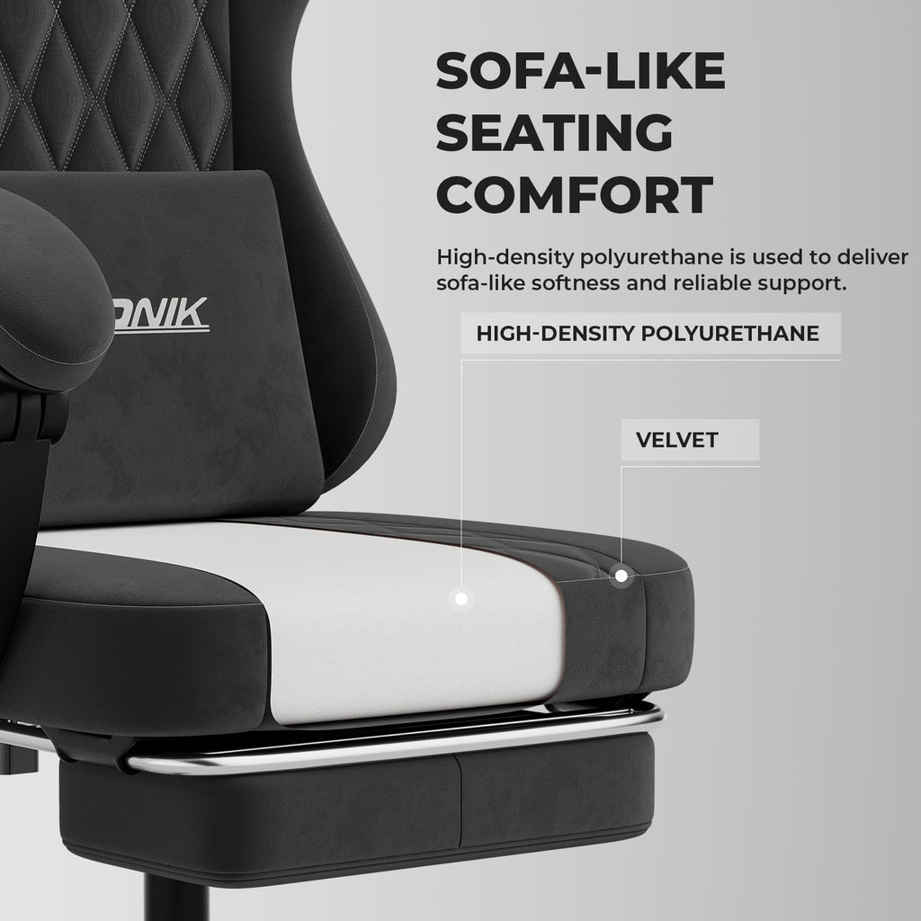 Ergonomic Gaming Chair Video Gamer Chairs Gaming Computer Chairs Gamer Chairs for Adults Massage Lumbar Support