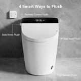 Smart Toilet with Elongated Heated Seat, Auto Flush, Manual Soft-Close Seat & Lid, Night Light