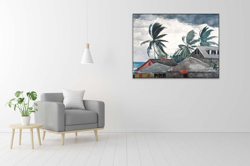 Winslow Homer Wall Art Poster - Hurricane, Bahamas Canvas Art Print - Landscape Oil Painting Nature Picture Modern