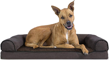 Orthopedic Dog Bed for Large/Medium Dogs w/ Removable Bolsters & Washable Cover, For Dogs Up to 55 lbs - Sherpa &