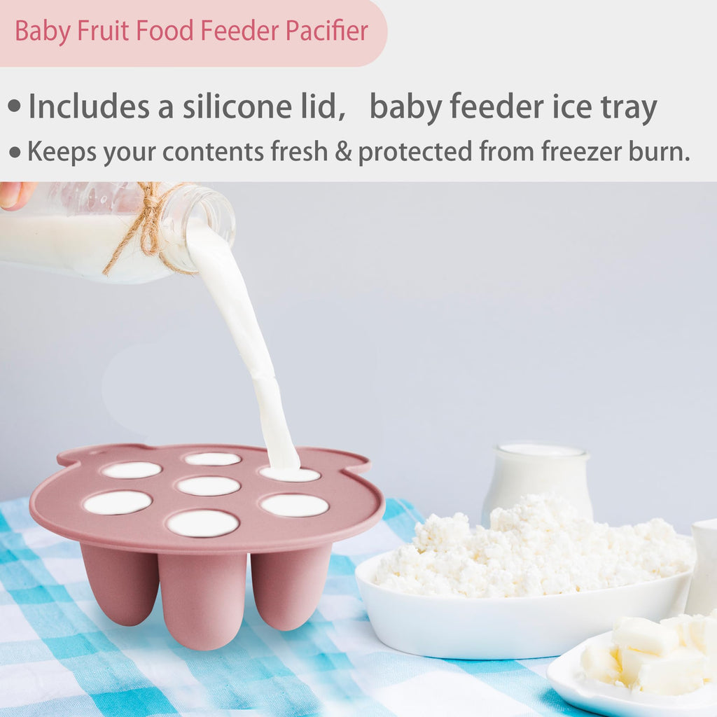 Big Spinach Silicone Freezer Tray Baby Fruit Feeder Food Teething Set Must-Have Pacifiers and Food Storage Containers