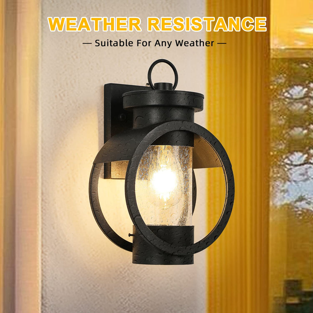 Dusk to Dawn Sensor Industrial Outdoor Wall Sconce Modern Exterior Wall Mounted Light Fixture Waterproof Outdoor Wall