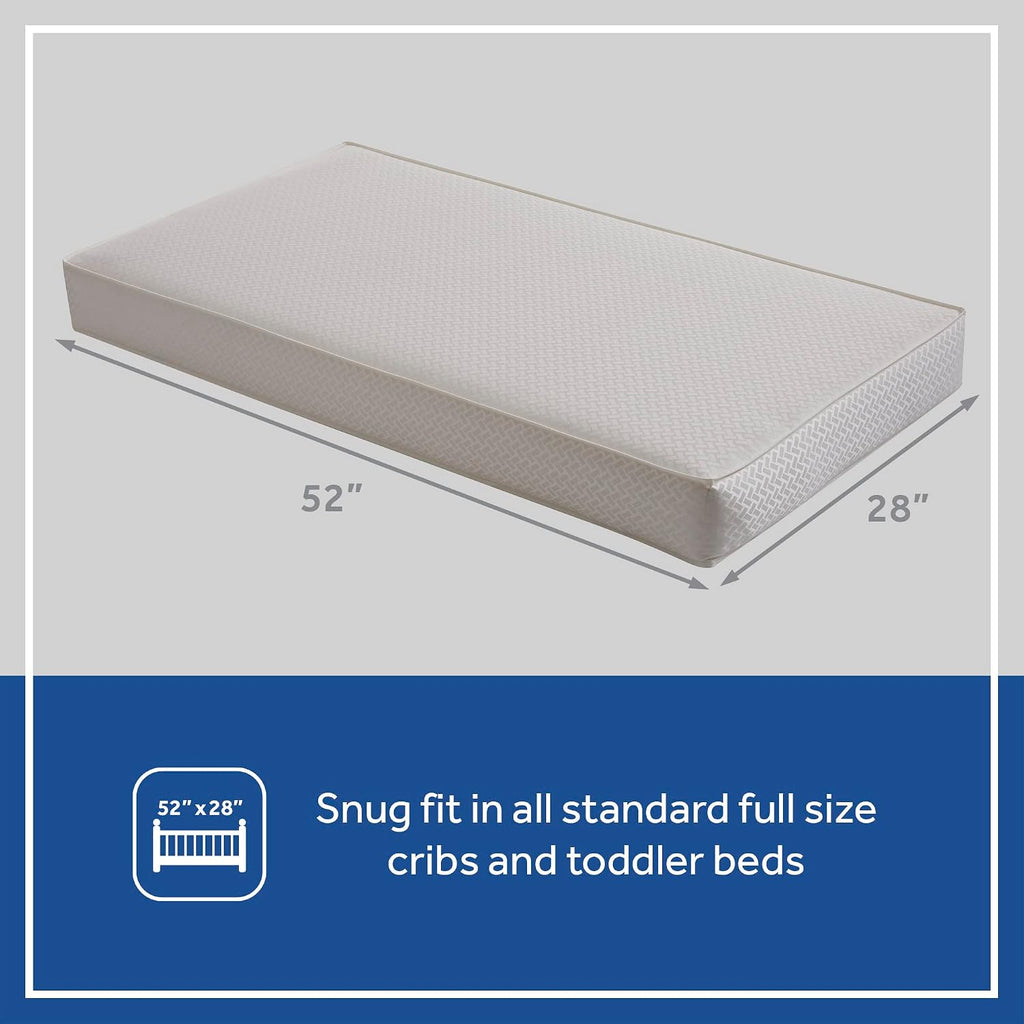 2 Cool 2 Stage Breathable Crib Mattress GREENGUARD Gold Certified, Made in USA, Premium Extra Firm Cooling Foam