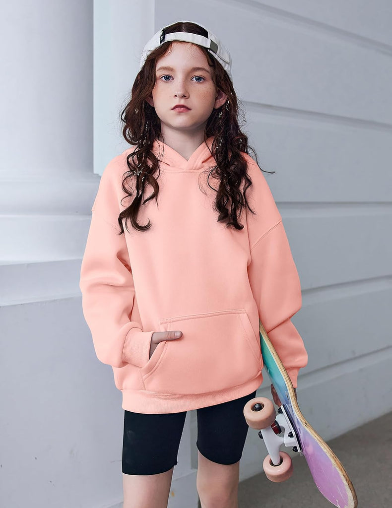 Girls Oversized Hoodies Fleece Pullover Sweatshirts Kids Fashion Casual Outfits Fall Winter Clothes