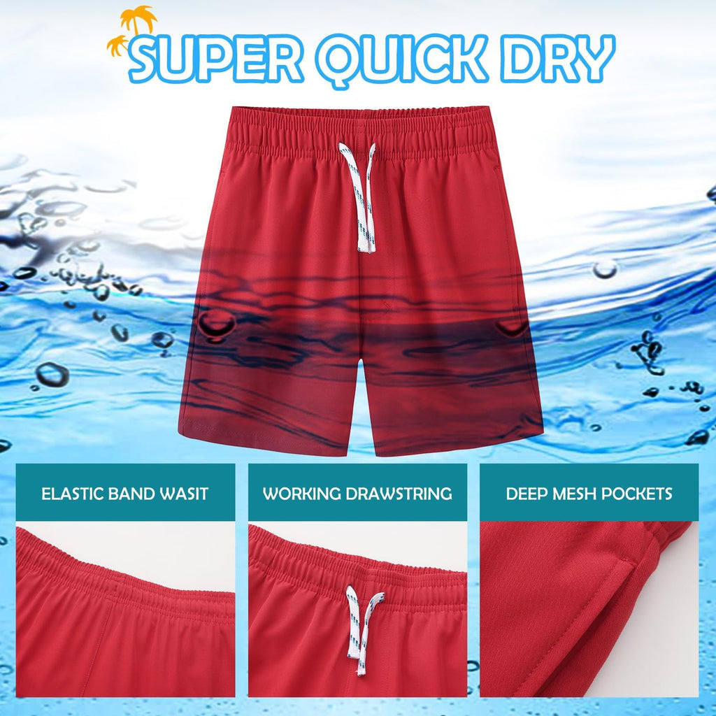 Boys Swim Trunks Swimwear Bathing Suits Swim Shorts with Pockets