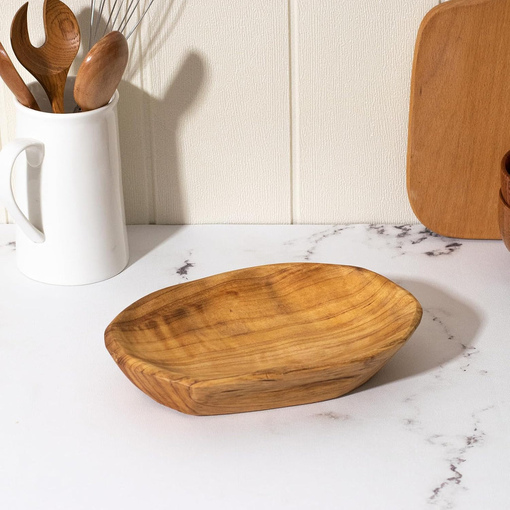 Root Wood Dish, Party Platter and Tray for Sandwich Bread Serving, appetizer display, Vintage ring dish, Hand Carved