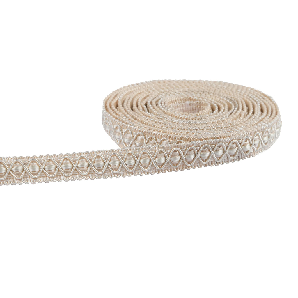 Gimp Braid Trim, 5 Yards 0.59 Inch Fabric Trim, Beige
