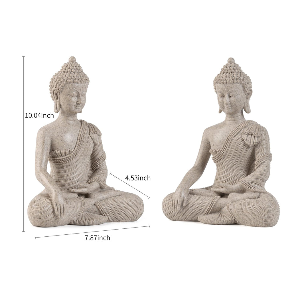 Buddha Statue 10.2''-Indoor Budha Decor for Zen, Spiritual, Relaxation