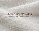 Morden Fort Modern Cloud Couch - 3 Seater Sherpa Boucle Sofa with Wood Legs