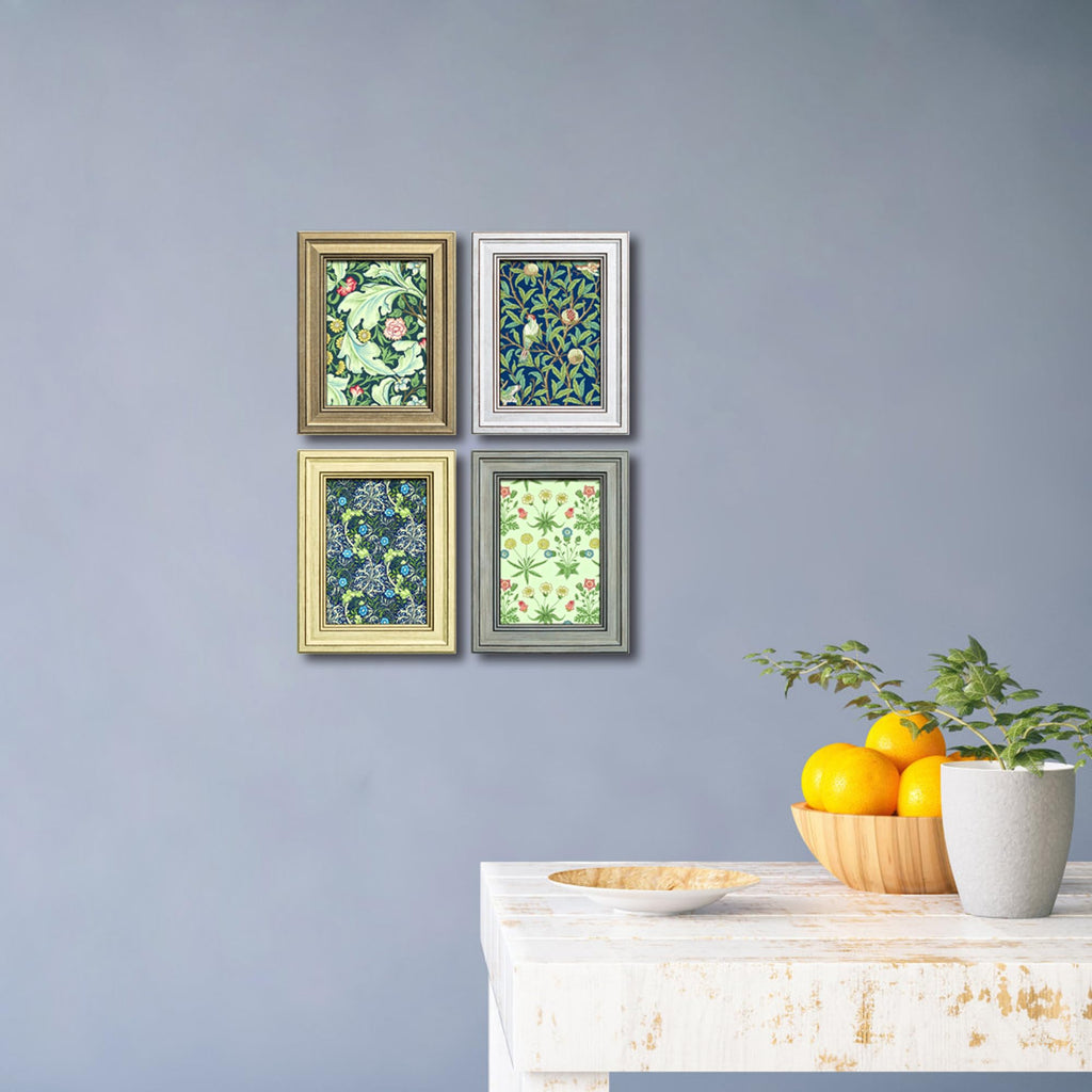 5x7 Picture Frame Set of 4 with Real Glass for Pictures 4x6 with Mat or 5x7 Without Mat, Rustic Farmhouse Photo