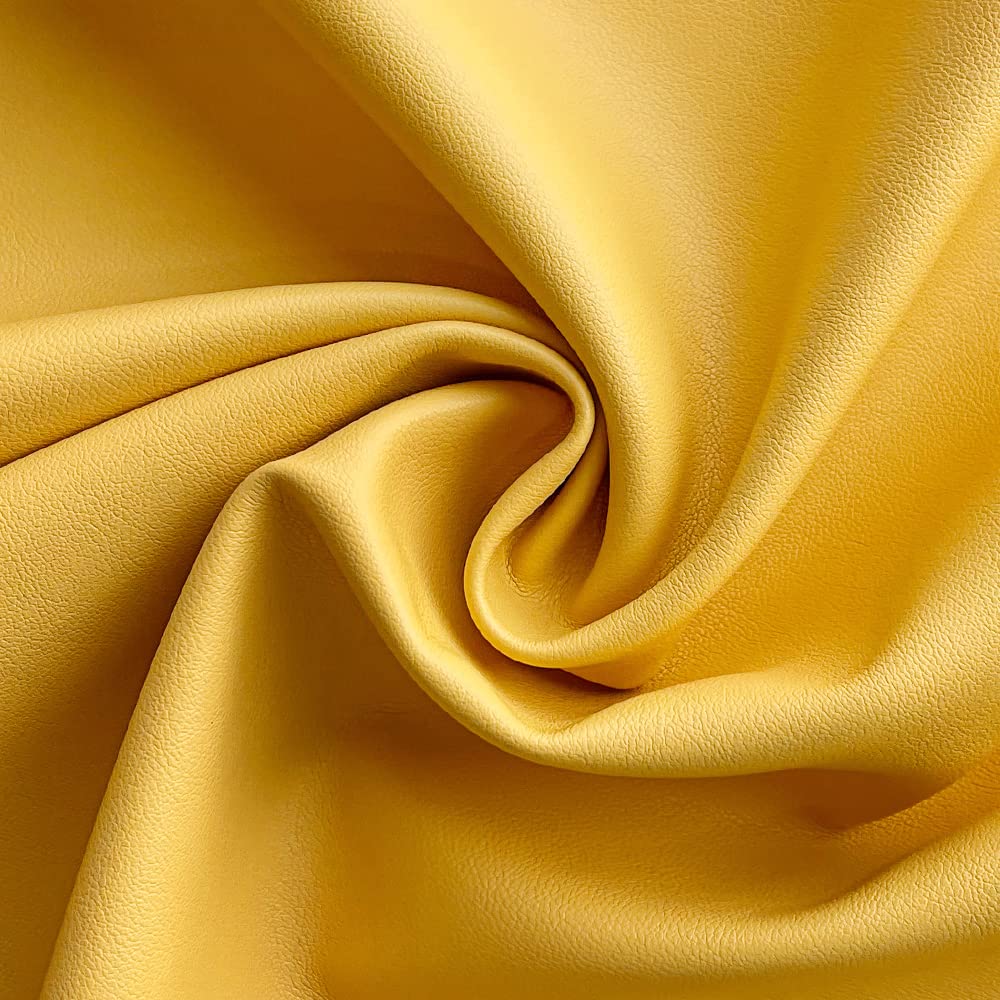 Faux Leather Fabric 1 Yard 54" x 36" Soft Solid Color Crafts Material 0.9mm Thick Perfect for Upholstery Covers