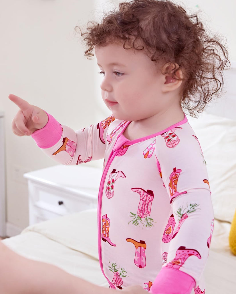 Viscose derived from bamboo Baby Pajamas Convertible Footie Sleepers for Baby Girl Way Zipper Onesies