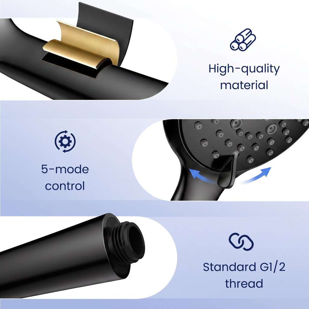 Shower Head with Handheld, High Pressure Hand Held Shower Head