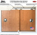Sliding Closet Door SARTODOORS Quadro 4113 Bypass Interior Doors with Frosted Glass, MDF, 60x80, Whi