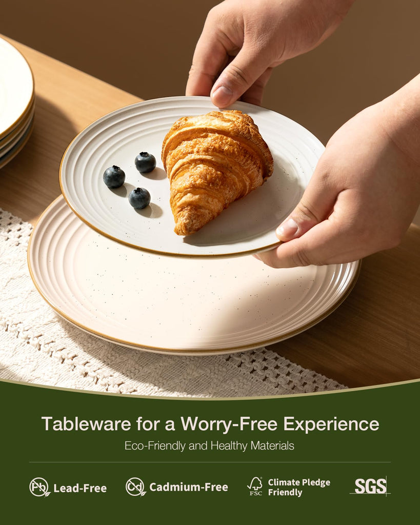 Jupiter Dinnerware Sets, Stoneware Dishes for 8, Plates and Bowls