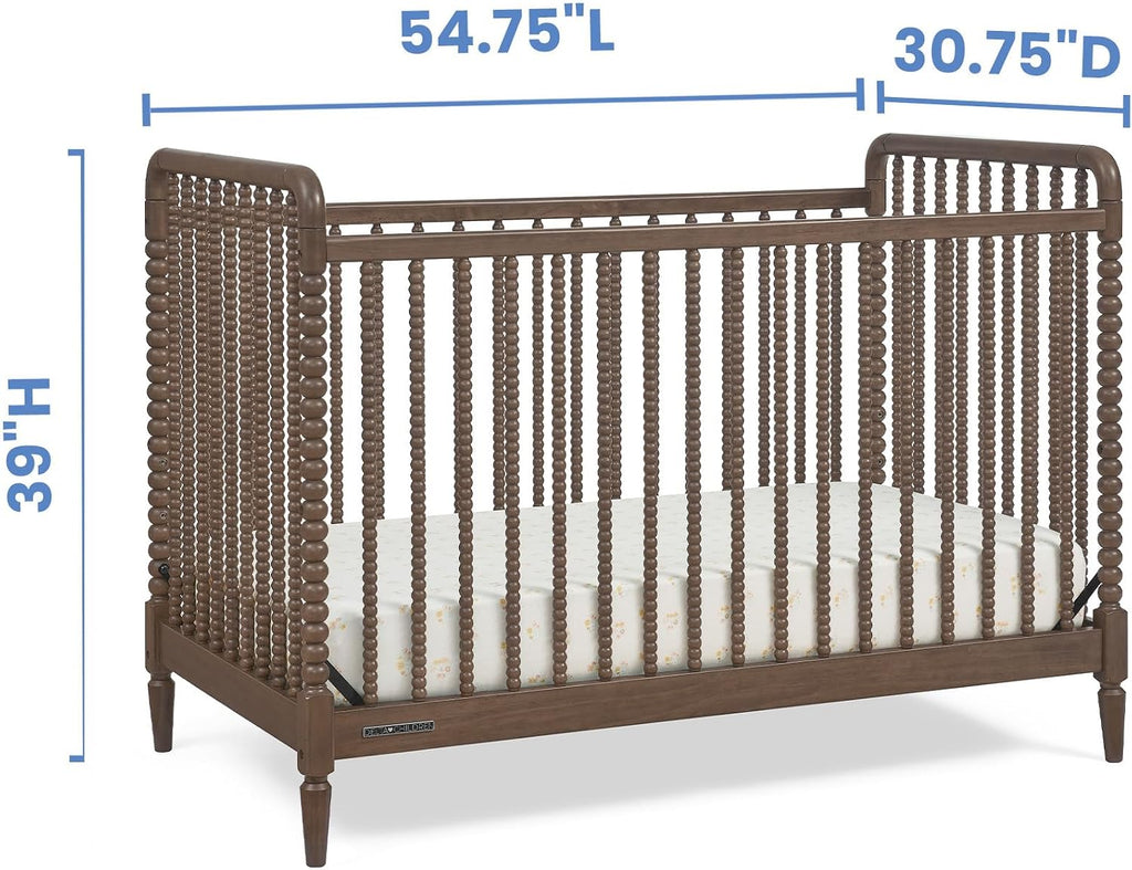 Saint 4-in-1 Convertible Crib - Greenguard Gold Certified, Teak Brown