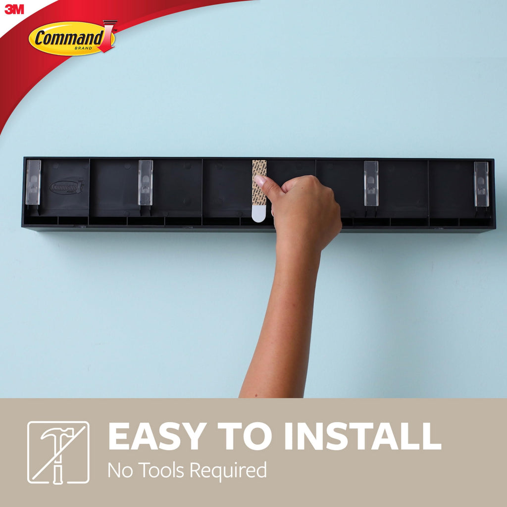 Picture Ledge, 21" Damage Free Hanging Floating Shelf with Adhesive Strips, Slate, No Tools Picture Hanger for
