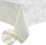 Home Fashions Elegant Woven Leaves Jacquard Damask Wrinkle Resistant Tablecloth, 60" x 120", Oblong,