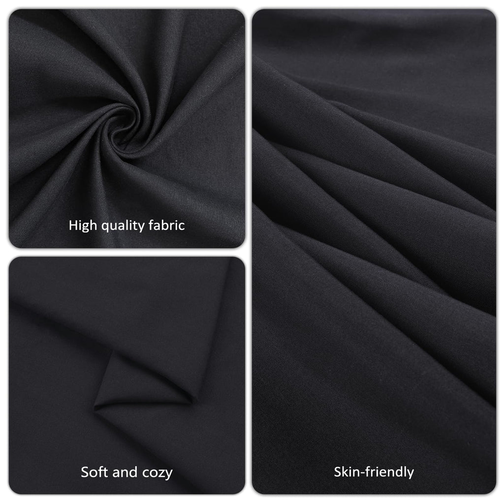 8 Pack 60 x 126 Inch Black Tablecloths for 8 Foot Rectangle Tables