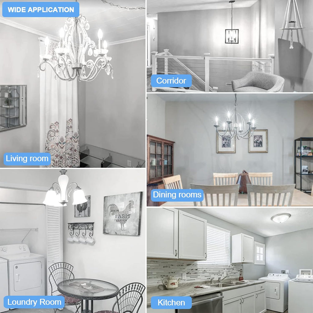 E12 LED Candelabra Light Bulbs 40W Equivalent 5000K Daylight