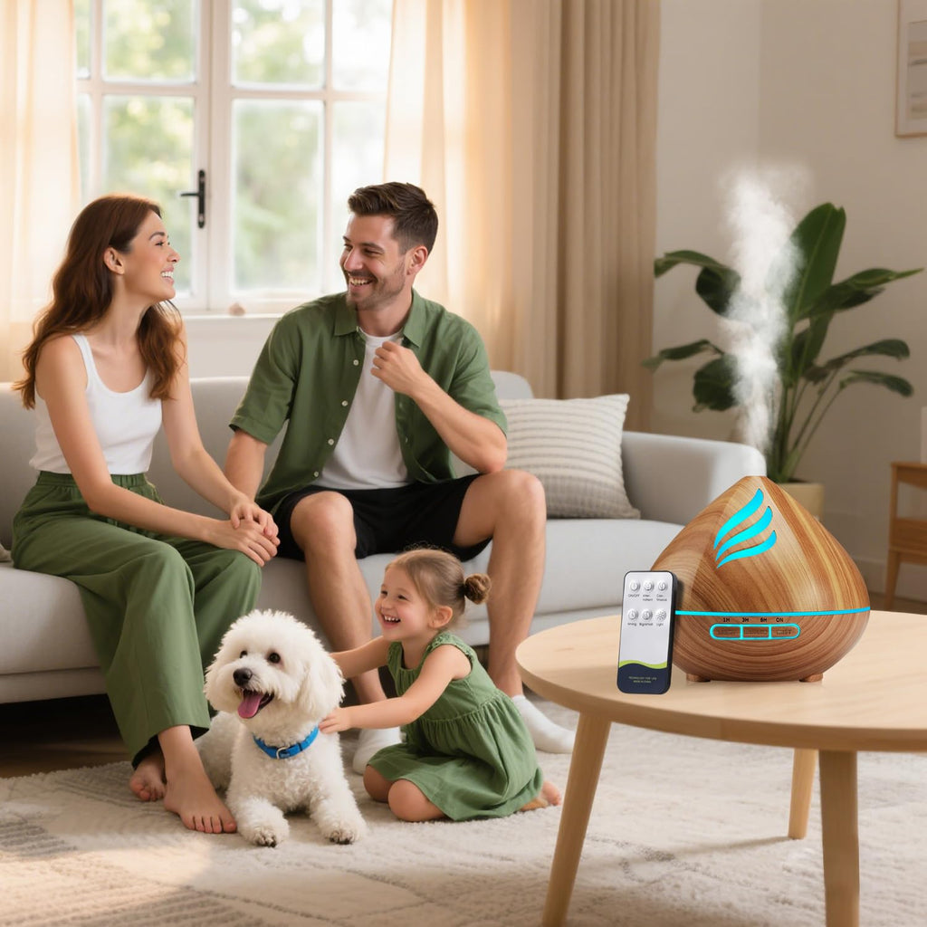 Essential Oil Scent Diffuser: Remote Control &14 Colors LED