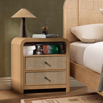 2 Drawer Tall, 23.6'' Rattan