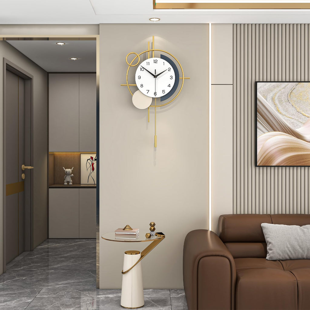 Wall Clock Decorative Pendulum Modern Wall Clock Battery Operated