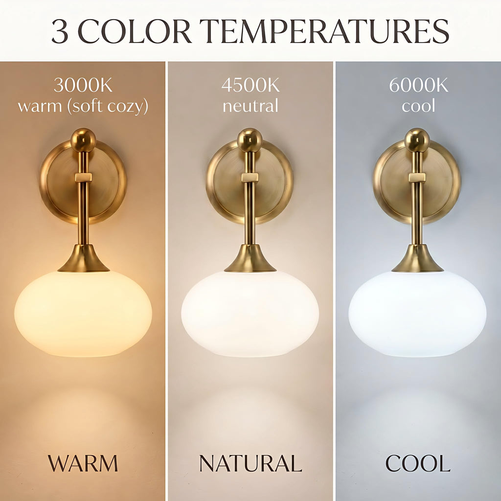 Battery-Operated Modern Brass Wall Sconce Set of 2, Wireless Rechargeable Wall Light with Remote Control, Milk Glass