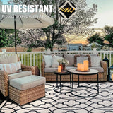 Outdoor Rug Waterproof 8x10 ft Outdoor Carpet Patio Rug Mat Reversible RV Camping Rug Plastic Straw 