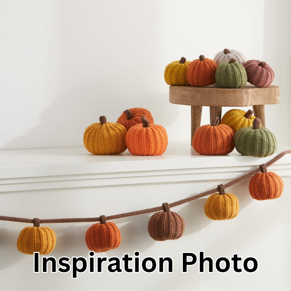 Mini Knit Pumpkins Set of 12, Warm Pumpkin Colors (Mini Assorted Set 12)