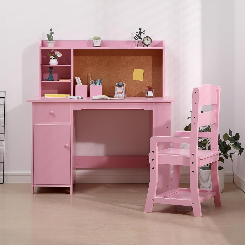 Kids Desk, Study Desk and Chair Set for Boys and Girls