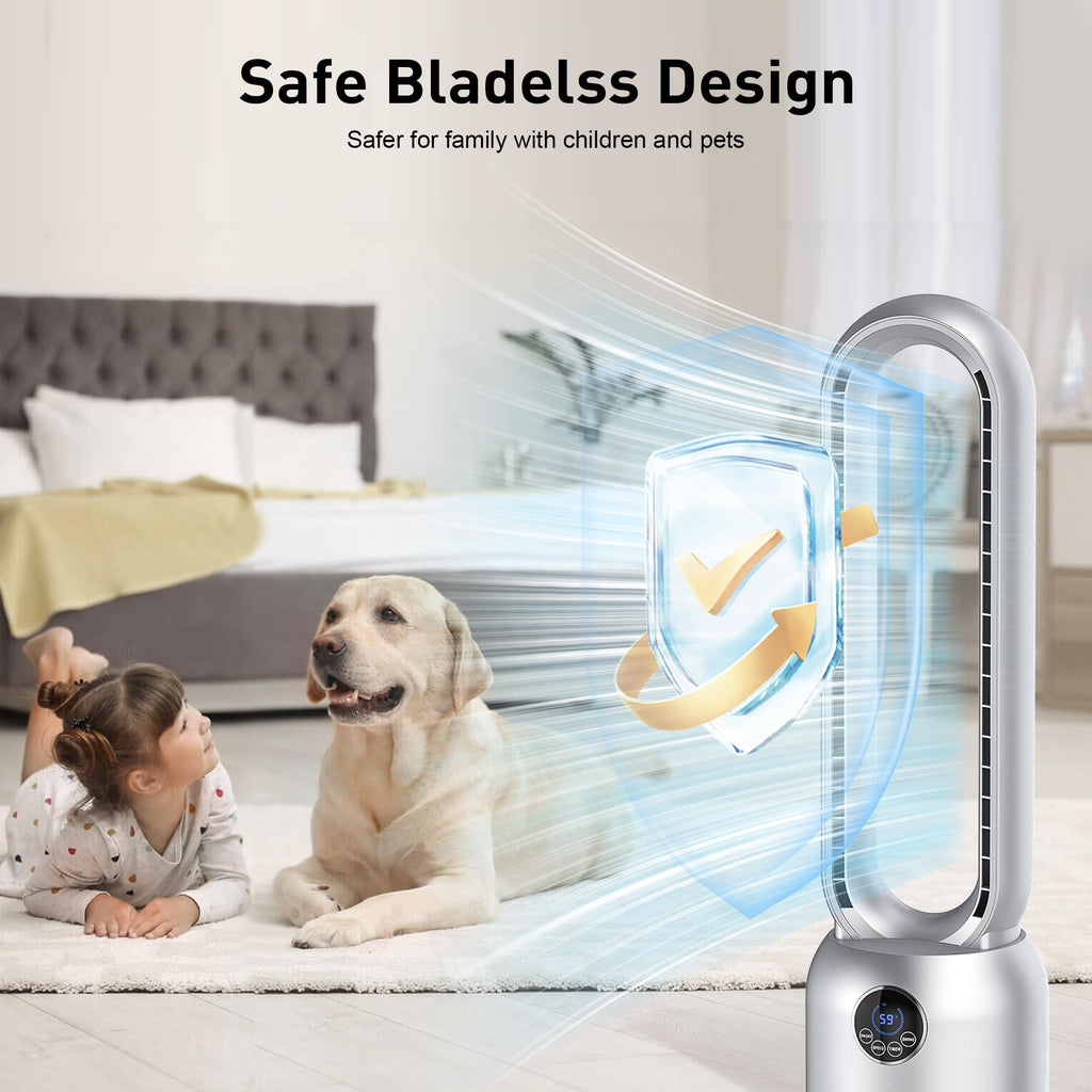 36" Bladeless Tower Fan , Standing Fans with Remote