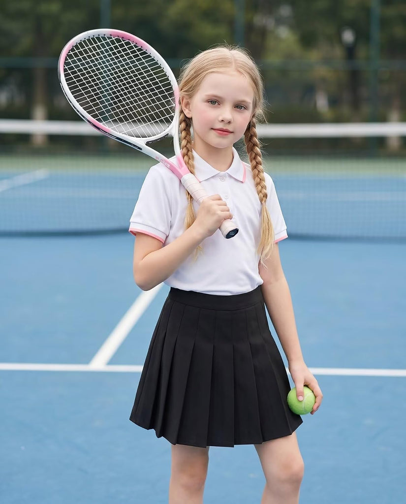 Uniform Skirts for Girls Pleated Tennis Skort with Pockets