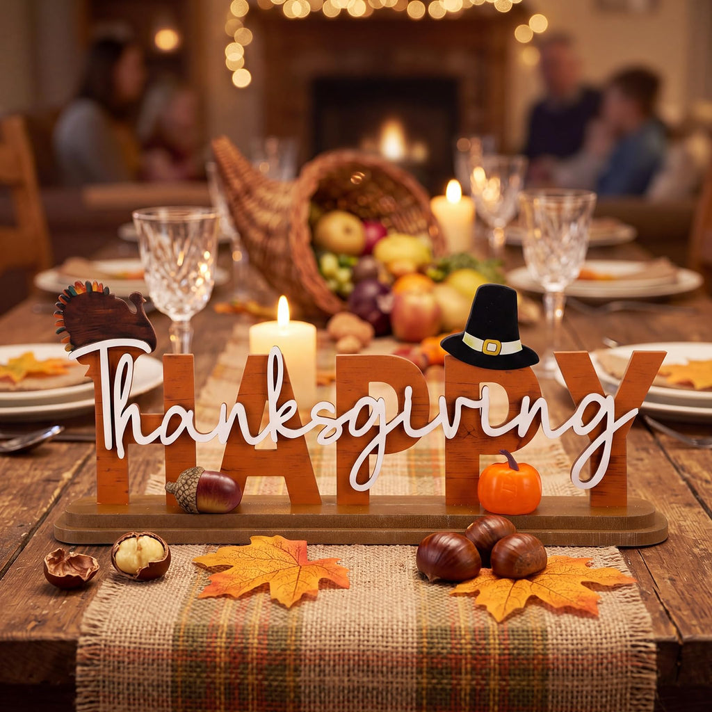 Thanksgiving Table Decoration Metal Fall Tiered Tiered Tray Decor