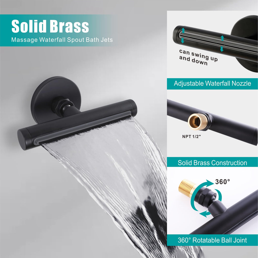 Ceiling Mount Shower System, 12 Inch Shower Head with Dual Shower