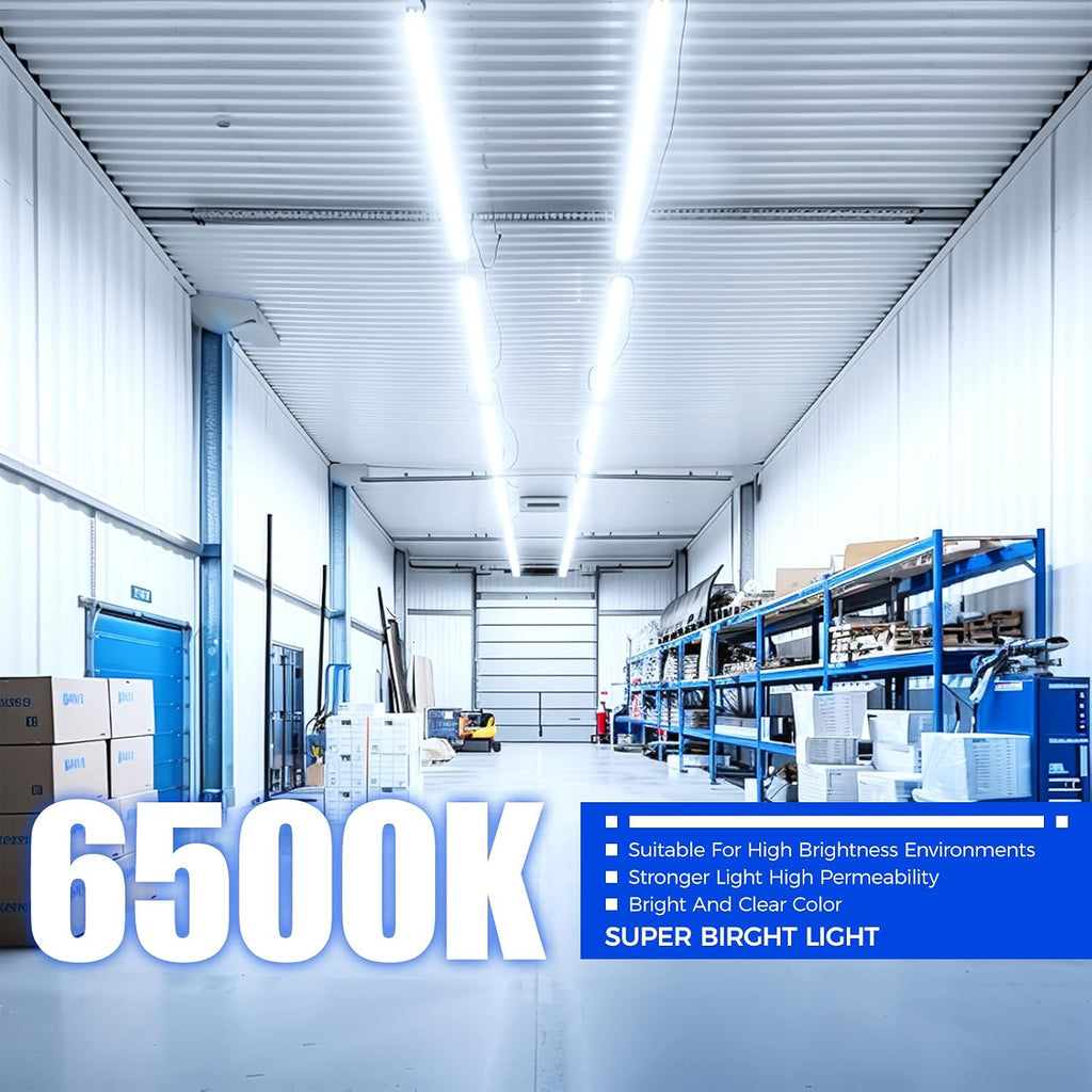 8FT LED Bulbs 44W 6500K Clear & Frost 12 Packs Bundles: T8 T10 T12 LED Tube Lights & 4500LM 6500K